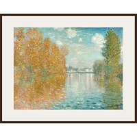 The Courtauld Gallery, Claude Monet - Autumn Effect At Argenteuil 1873 Print - Dark Brown Framed Print