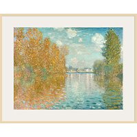 The Courtauld Gallery, Claude Monet - Autumn Effect At Argenteuil 1873 Print - Natural Ash Framed Print