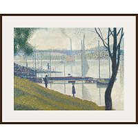 The Courtauld Gallery, Georges Seurat - Bridge At Courbevoie 1886-1887 Print - Dark Brown Framed Print