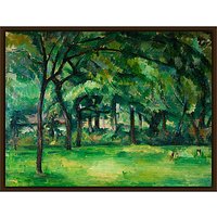 The Courtauld Gallery, Paul Cézanne - Farm In Normandy, Summer (Hattenville) Print - Dark Brown Framed Canvas