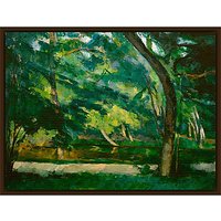 The Courtauld Gallery, Paul Cézanne - L'Etang Des Soeurs, Osny Near Pontoise Circa 1875 Print - Dark Brown Framed Canvas