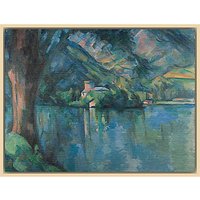 The Courtauld Gallery, Paul Cézanne - Lac D'Annecy 1896 Print - Natural Ash Framed Canvas
