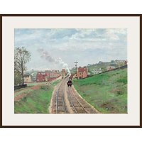 The Courtauld Gallery, Camille Pissarro - Lordship Lane Station, Dulwich, 1871 Print - Dark Brown Framed Print