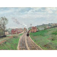 The Courtauld Gallery, Camille Pissarro - Lordship Lane Station, Dulwich, 1871 Print - Stretched Canvas