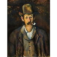 The Courtauld Gallery, Paul Cézanne - Man With A Pipe 1892-1895 Print - Stretched Canvas