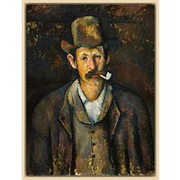 The Courtauld Gallery, Paul Cézanne - Man With A Pipe 1892-1895 Print - Natural Ash Framed Canvas