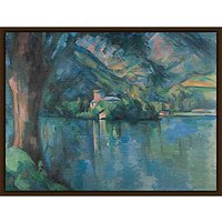 The Courtauld Gallery, Paul Cézanne - Lac D'Annecy 1896 Print - Dark Brown Framed Canvas