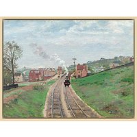 The Courtauld Gallery, Camille Pissarro - Lordship Lane Station, Dulwich, 1871 Print - Natural Ash Framed Canvas