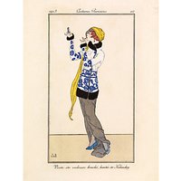 The Courtauld Gallery, Gazette Du Bon Ton - Journal Des Dames Et Des Modes No.52, 1913. Costumes Parisiens Print, 50 X 40cm - Stretched Canvas