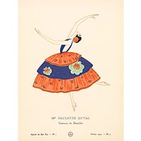 The Courtauld Gallery, Gazette Du Bon Ton - No1 1920 Mme Paulette Duval Print, 50 X 40cm - Stretched Canvas