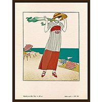 The Courtauld Gallery, Gazette Du Bon Ton - No10 1913 Sur La Falaise Print, 50 X 40cm - Dark Brown Framed Canvas