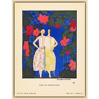 The Courtauld Gallery, Gazette Du Bon Ton - No6 1921 Robes De Garden-Party Print, 50 X 40cm - Light Canvas Rim