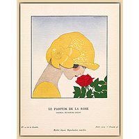 The Courtauld Gallery, Gazette Du Bon Ton - No10 1924 Le Parfum De La Rose Print, 50 X 40cm - Natural Ash Framed Canvas