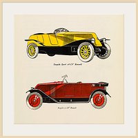 The Courtauld Gallery, Gazette Du Bon Ton - No10 1924 Automobiles Renault Print - Natural Ash Framed Print