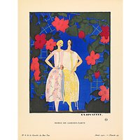The Courtauld Gallery, Gazette Du Bon Ton - No6 1921 Robes De Garden-Party Print, 50 X 40cm - Stretched Canvas