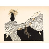 The Courtauld Gallery, Gazette Du Bon Ton - No7 1920 Les Quatre Bouquets Print - Stretched Canvas