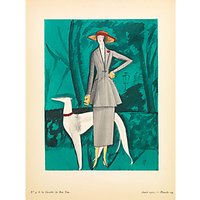The Courtauld Gallery, Gazette Du Bon Ton - No4 1921 La Dame Au Lévrier Print, 50 X 40cm - Stretched Canvas