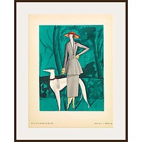 The Courtauld Gallery, Gazette Du Bon Ton - No4 1921 La Dame Au Lévrier Print, 50 X 40cm - Dark Brown Framed Print