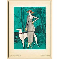The Courtauld Gallery, Gazette Du Bon Ton - No4 1921 La Dame Au Lévrier Print, 50 X 40cm - Natural Ash Framed Canvas