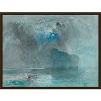 The Courtauld Gallery, Joseph Mallord William Turner - On Lake Lucerne Looking Towards Fluelen Print - Dark Brown Framed Canvas