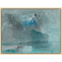 The Courtauld Gallery, Joseph Mallord William Turner - On Lake Lucerne Looking Towards Fluelen Print - Natural Ash Framed Canvas