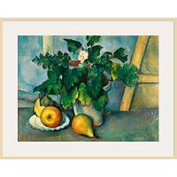 The Courtauld Gallery, Paul Cézanne - Pot Of Primroses And Fruit 1888-1890 Print - Natural Ash Framed Print