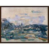 The Courtauld Gallery, Paul Cézanne - Route Tournante 1902-1906 Print - Dark Brown Framed Canvas