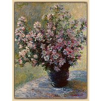 The Courtauld Gallery, Claude Monet - Vase Of Flowers 1881-2 Print - Natural Ash Framed Canvas