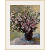 The Courtauld Gallery, Claude Monet - Vase Of Flowers 1881-2 Print - Natural Ash Framed Print