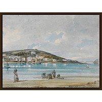 The Courtauld Gallery, Thomas Girtin - View Of Appledore, North Devon, From Instow Sands 1798 Print - Dark Brown Framed Canvas