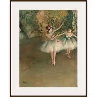 The Courtauld Gallery, Edgar Degas - Two Dancers On A Stage 1874 Print - Dark Brown Framed Print