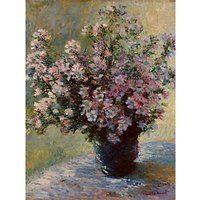 The Courtauld Gallery, Claude Monet - Vase Of Flowers 1881-2 Print - Stretched Canvas