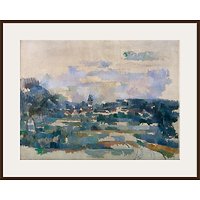 The Courtauld Gallery, Paul Cézanne - Route Tournante 1902-1906 Print - Dark Brown Framed Print