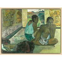 The Courtauld Gallery, Paul Gauguin - Te Rerioa 1897 Print - Natural Ash Framed Canvas