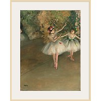 The Courtauld Gallery, Edgar Degas - Two Dancers On A Stage 1874 Print - Natural Ash Framed Print