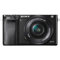 Sony A6000 Compact System Camera With 16-50mm OSS Lens, HD 1080p, 24.3MP, Wi-Fi, NFC, OLED EVF, 3 Tilting Screen - Black