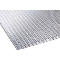 Clear Mutilwall Polycarbonate Roofing Sheet 4000mm X 980mm Pack Of 5 - 5012032766552