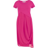 Chesca Jersey Chiffon Dress - Bright Pink