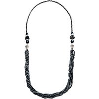 Martick 3-Way Murano Crystal Bead Necklace - Midnight Blue