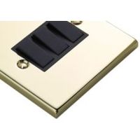 Volex 10A 2-Way Triple Polished Brass Light Switch - 5010620079770