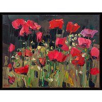 James Fullarton - Poppies In The Garden - Black Framed Canvas