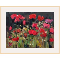 James Fullarton - Poppies In The Garden - Natural Ash Framed Print