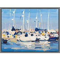 James Fullarton - Yachts Marina - Grey Framed Print