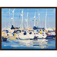 James Fullarton - Yachts Marina - Dark Brown Framed Canvas
