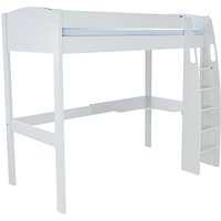 Stompa Uno S Plus High-Sleeper Bed With Corner Desk - White