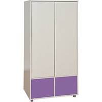 Stompa Uno S Plus Tall Wardrobe - White/Purple
