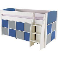 Stompa Uno S Plus Mid-Sleeper And 3 Cube Units With 12 Doors - Blue/Grey