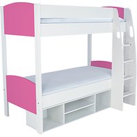 Stompa Uno S Plus Detachable Storage Bunk Bed - White/Pink