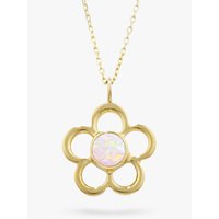 EWA 9ct Gold Birthstone Pendant Necklace - Opal/October