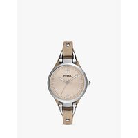 Fossil Women's Georgia Leather Strap Watch - Sand